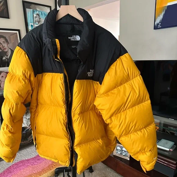 The North Face Black/Yellow 1996 Retro Nuptse Jacket - Picture 2 of 5